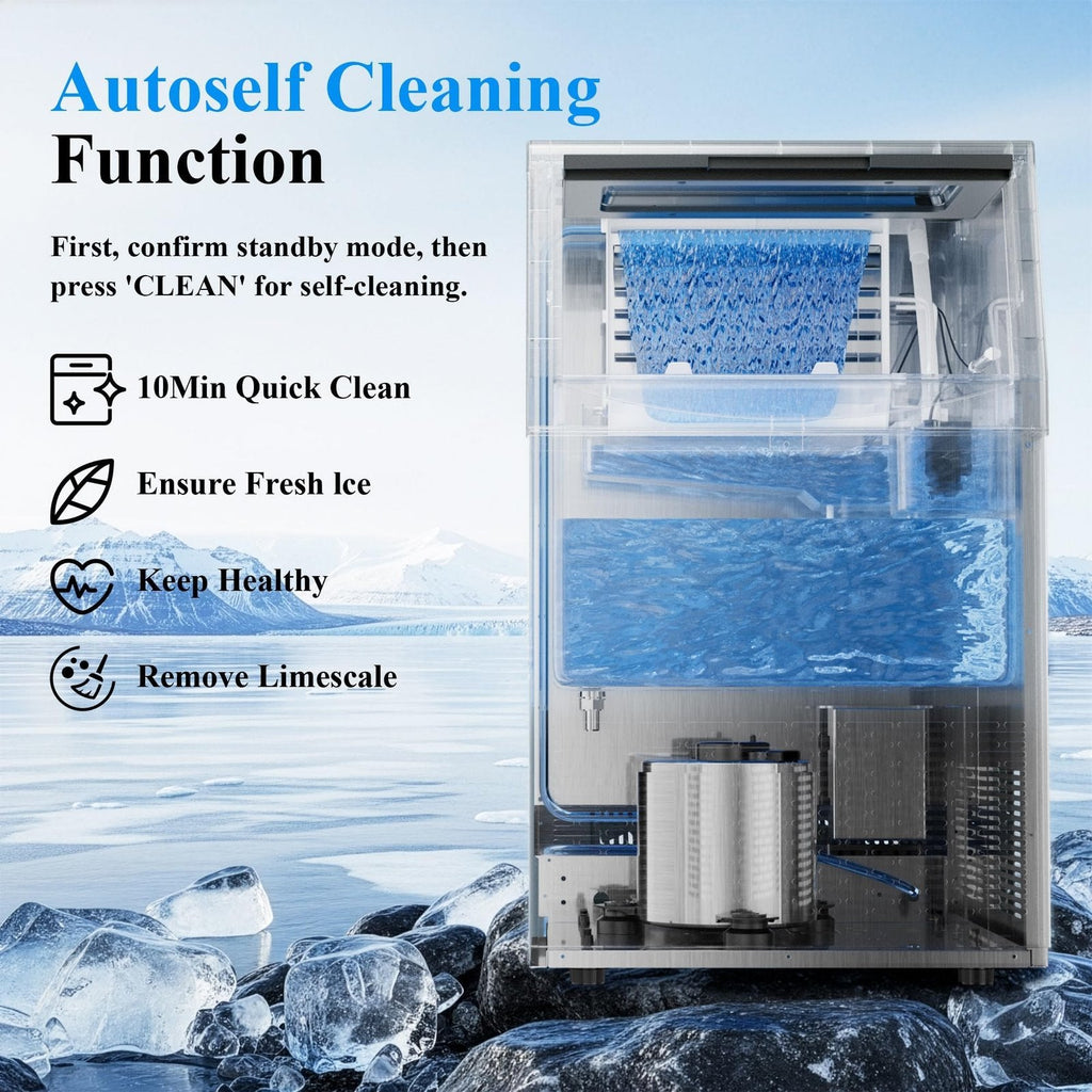 Commercial Ice Maker Machine 108.9 kg/24H Stainless Steel